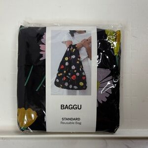 BAGGU Black with Multicolor Floral Reusable Bag